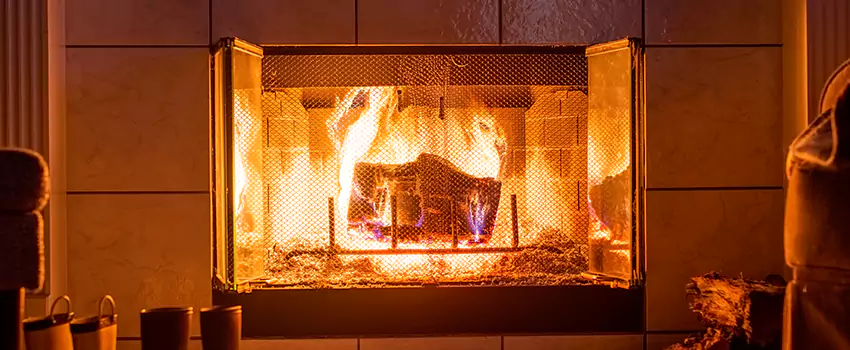 Mendota Hearth Landscape Fireplace Installation in Bloomingdale, Illinois
