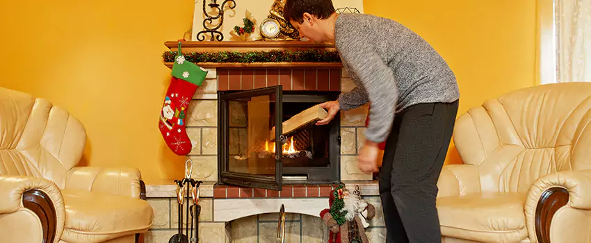 Rusted Metal Fireplace Restoration in Bloomingdale, Illinois