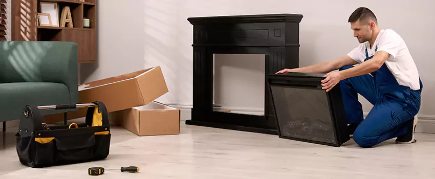 Old Rusted Metal Fireplace Repair And Replacement in Bloomingdale, IL